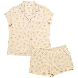 Womens Laura Ashley® Short Sleeve Tossed Ditsy Pajama Set