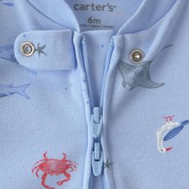 Baby Boy (NB-9M) Carter''s® Ocean Theme 2 Way Zip Pajamas