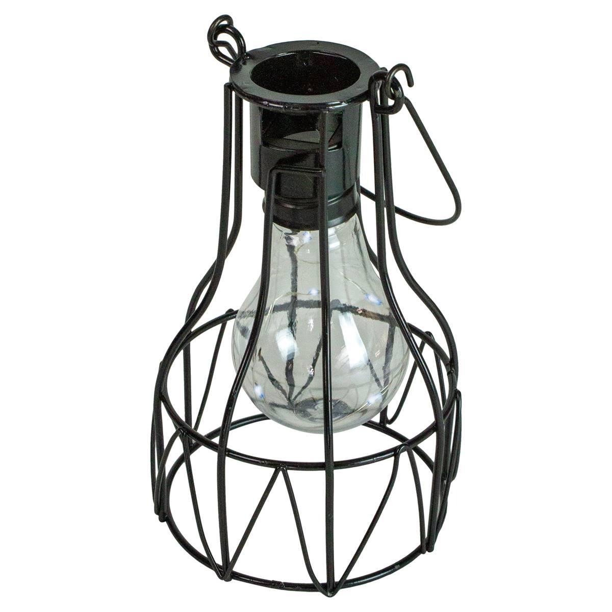 Northlight Seasonal 6.5in. Geometric Edison Outdoor Solar Lantern