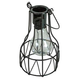 Northlight Seasonal 6.5in. Geometric Edison Outdoor Solar Lantern