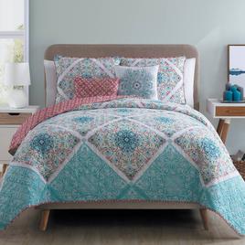 VCNY Home Windsor Reversible Medallion Multicolor Quilt Set