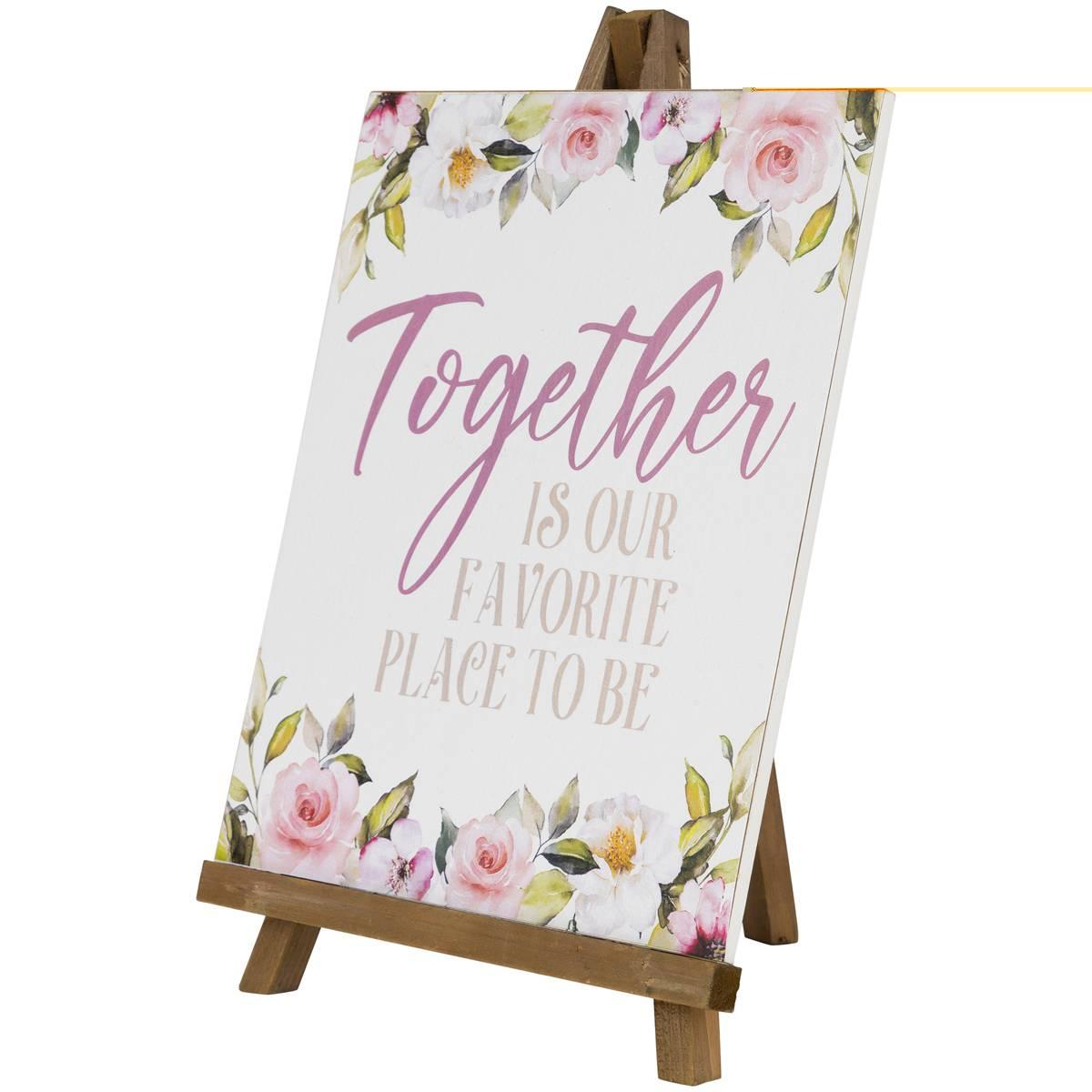 Northlight Seasonal Together Wooden Easel Sign