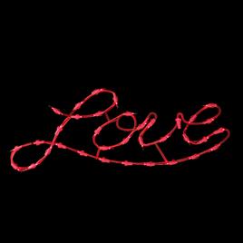 Northlight Seasonal Lighted Red Love Script Window Silhouette
