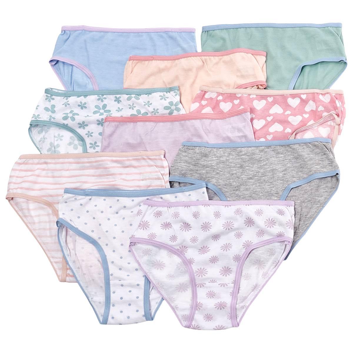 Girls (7-12) Sweet Princess 10pk. Mixed Print Panties