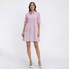 Petite Dash 3/4 Miz Stripe Babydoll Dress