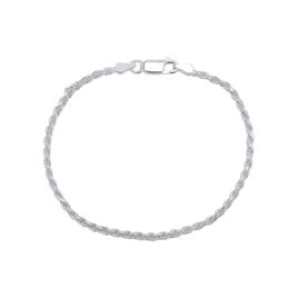 7in. Sterling Silver Rope Chain Bracelet