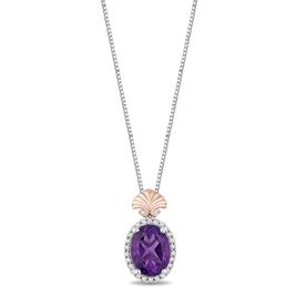 Enchanted by Disney Sterling  Silver Amethyst Ariel Pendant