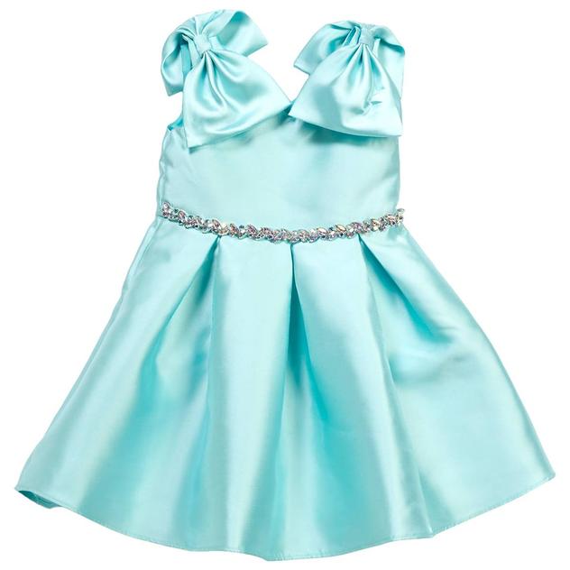 Girls (4-6x) Rare Editions Mikado Dress w/ Bow On Shoulder