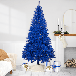 Northlight 7ft. Pre-Lit Royal Blue Artificial Pine Christmas Tree