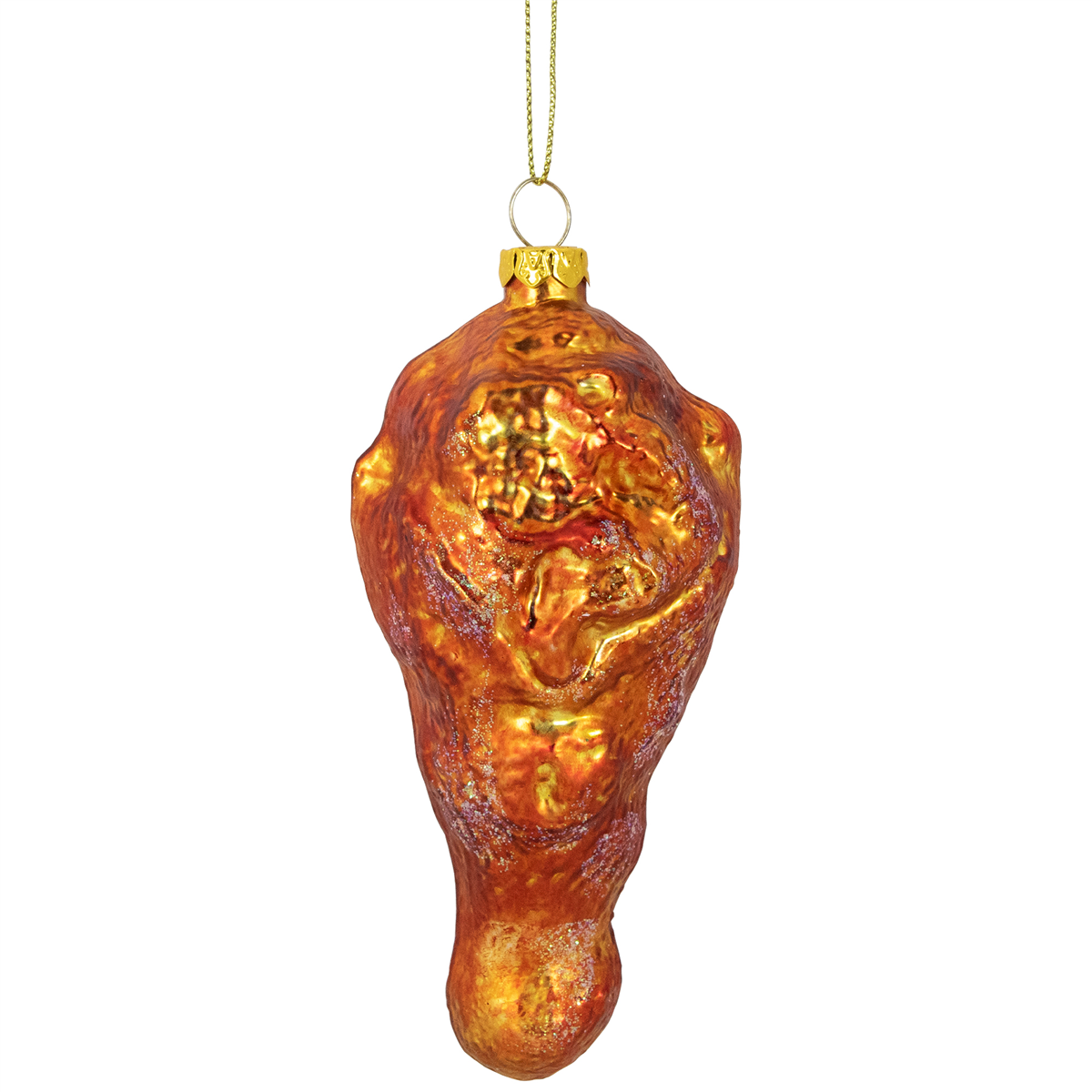 Northlight Buffalo Chicken Wing Drumette Glass Christmas Ornament