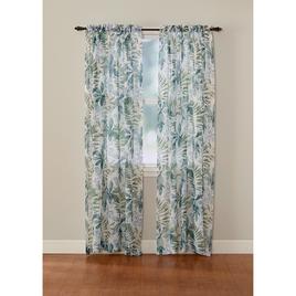 Fauna Botanical Print Crushed Voile Rod Pocket Panel