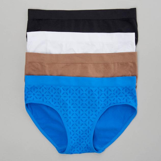 Girls Sweet Princess 4pk. Seamless Jacquard Hipster Underwear
