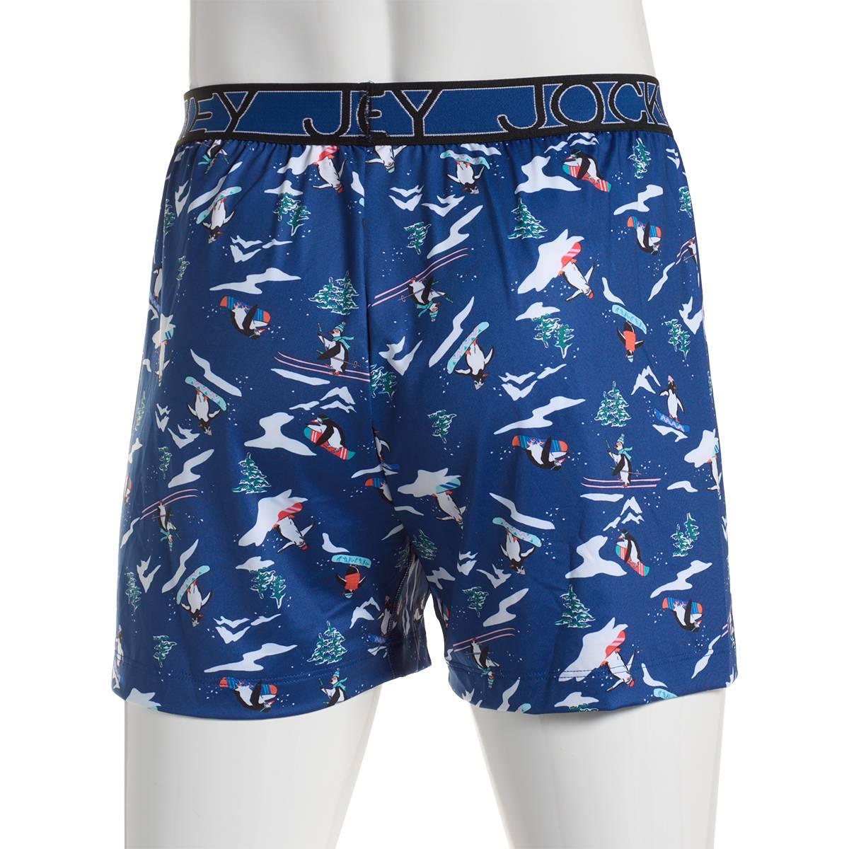Mens Jockey Microfiber Penguins Skiing Boxer Briefs