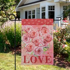 Northlight Seasonal Love Rose Bouquet Outdoor Garden Flag