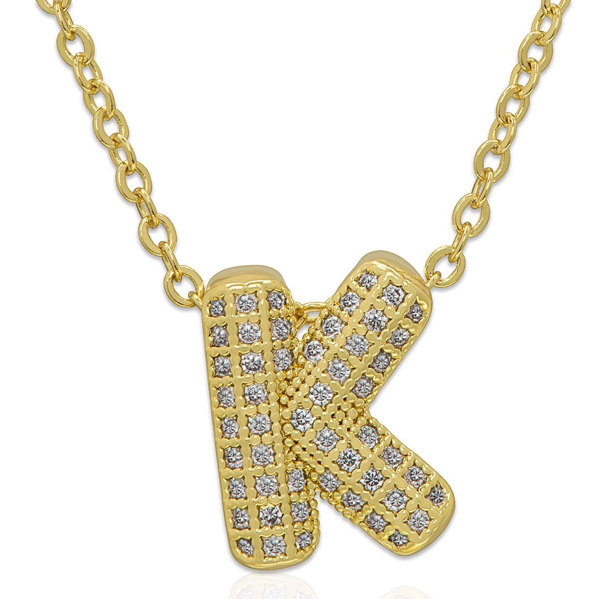 Accents by Gianni Argento 14kt. Gold Bubble Initial K Pendant