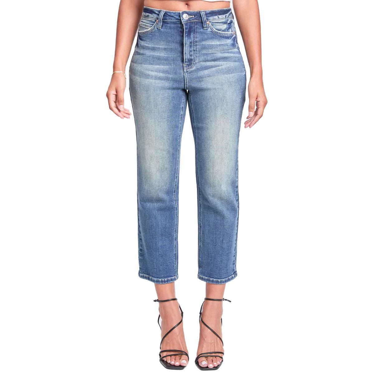 Juniors YMI(R) High Rise Cropped Ankle 27in. Straight Leg Jeans