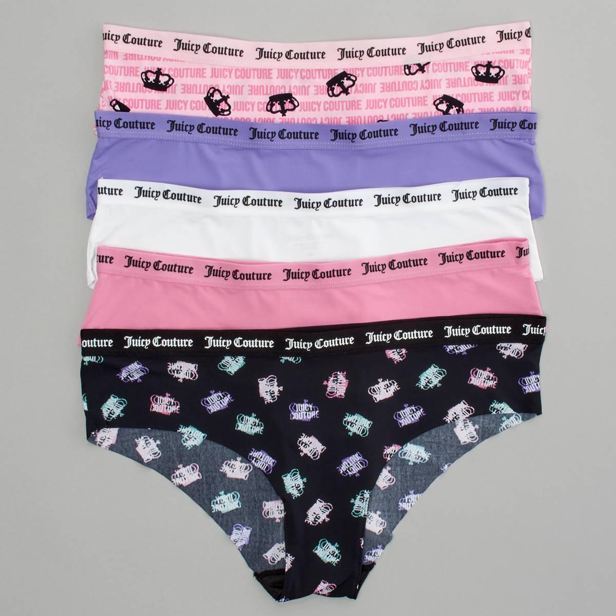Juniors Juicy Couture 5pk. Micro Hipster Panties JC7242-5PKCM
