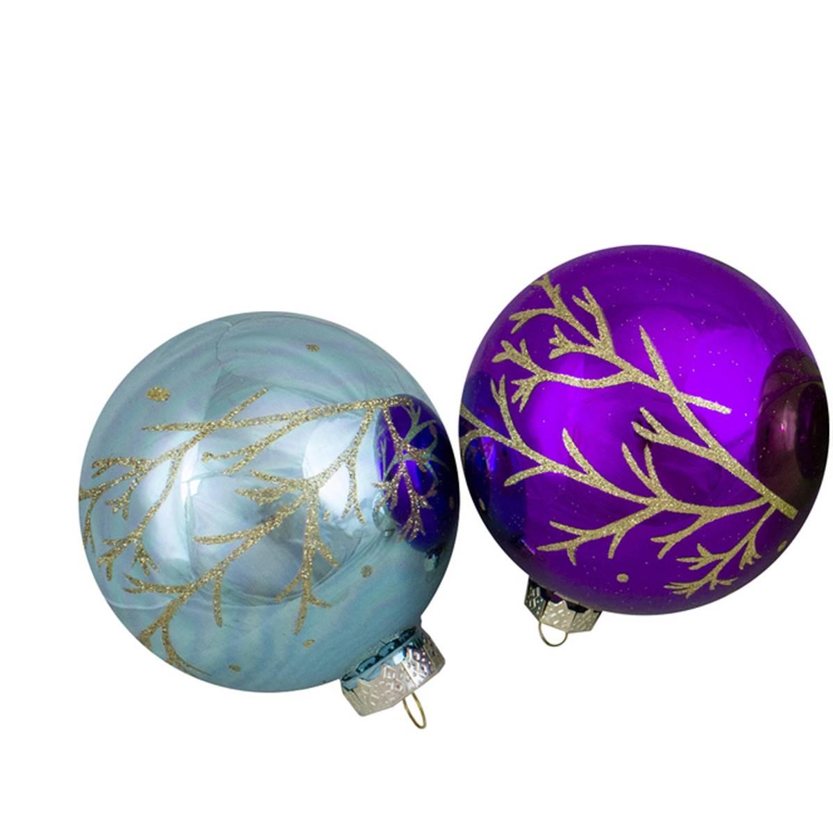 Northlight Seasonal 100mm Glass Christmas Ornaments - Set of 4