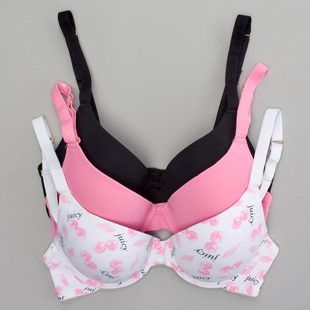 Juniors Juicy Couture 3pk. Push Up Micro Bras - JC4603-3PKCN