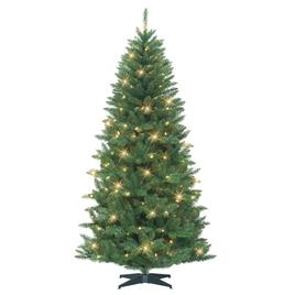 Puleo International 7ft. Pre-Lit Artificial Christmas Pine Tree