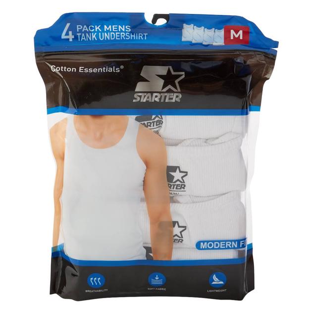 Mens Starter® 4pk. Tank Undershirts