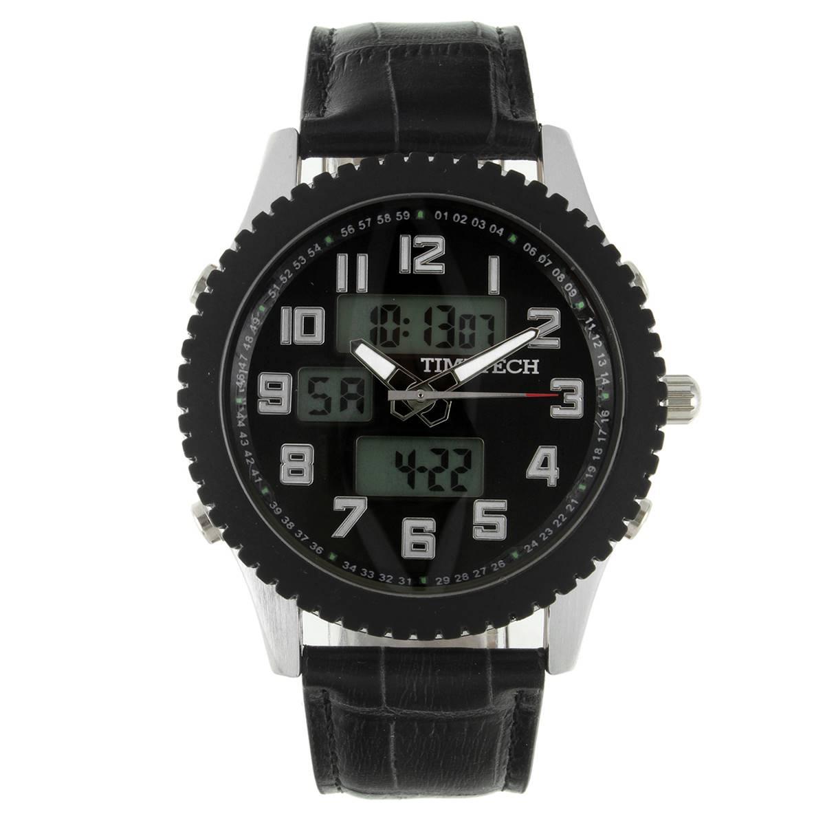 Mens TIMETECH Analog/Digital Metal Case Sport Watch - 2814BK