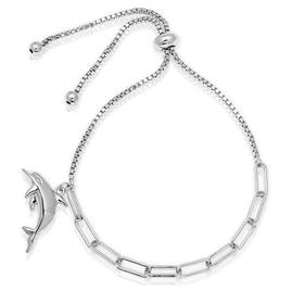 Accents by Gianni Argento Dolphin Paperclip Adjustable Bracelet