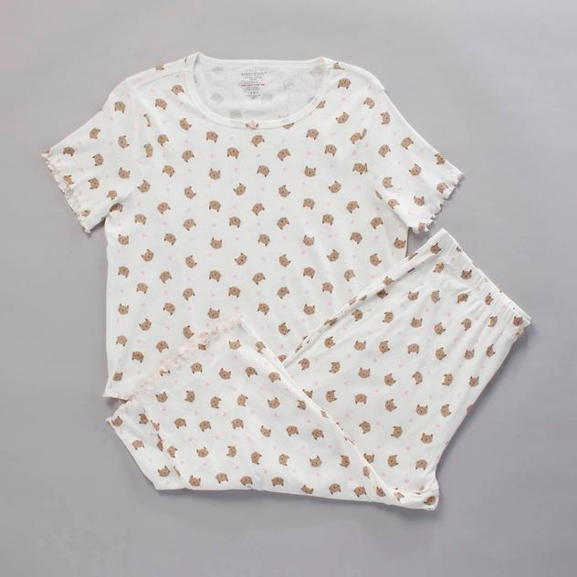 Plus Size Poppy & Clay Valentines Day Cats Pajama Set