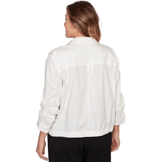 Plus Size Emaline Enchanted Bloom 3/4 Sleeve Button Front Blouse
