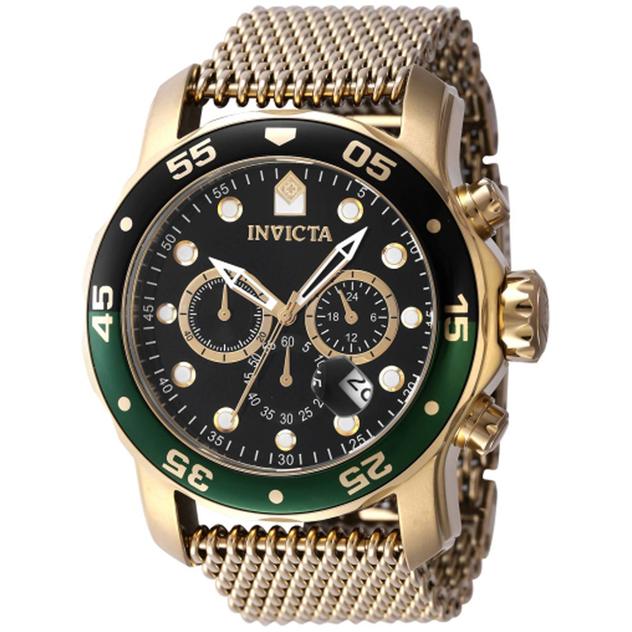 Mens Invicta Pro Diver Gold/Black Dial Quartz Watch - 47632