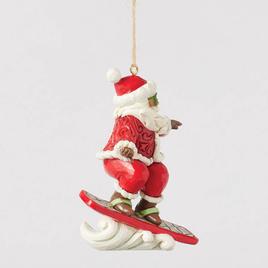 Jim Shore Snowboarding Santa Hanging Christmas Ornament