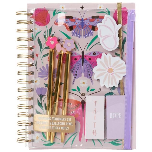 Butterfly Spiral Notebook Set