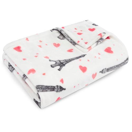 Betsey Johnson Paris Love Ultra Soft Plush Throw Blanket
