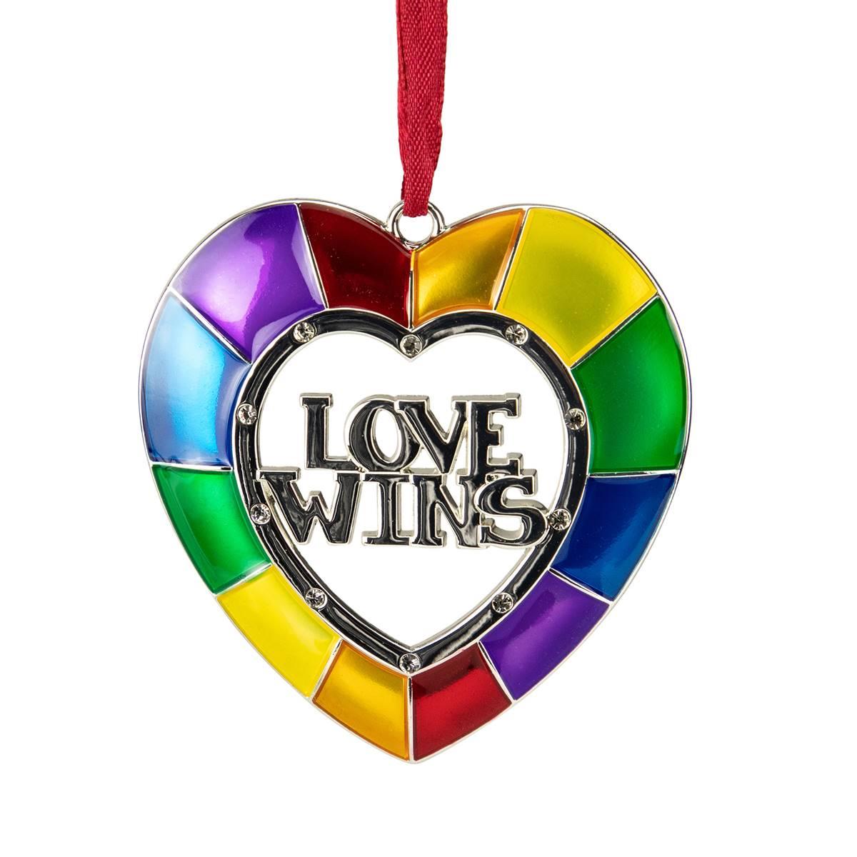 Northlight Seasonal 3in. Love Wins Pride Heart Christmas Ornament