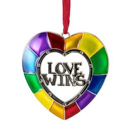Northlight Seasonal 3in. Love Wins Pride Heart Christmas Ornament