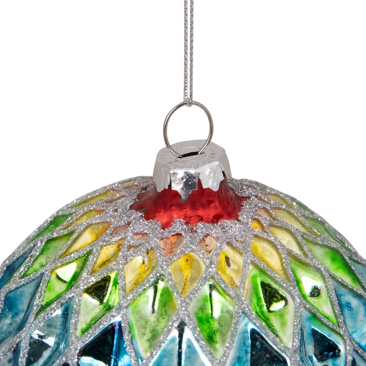 Northlight Seasonal 3.75in. Harlequin Glass Christmas Ornament