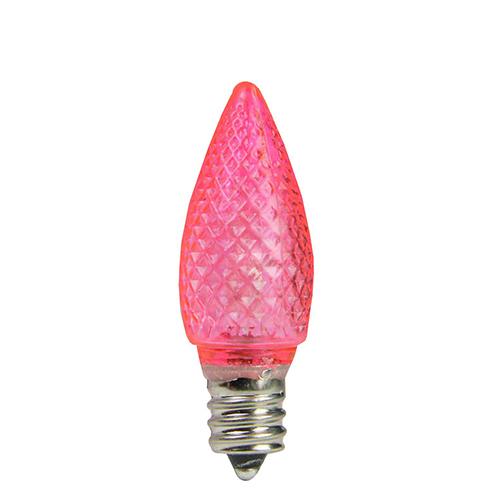 Northlight 25pk. Faceted LED C7 Pink Christmas Replacement Bulbs