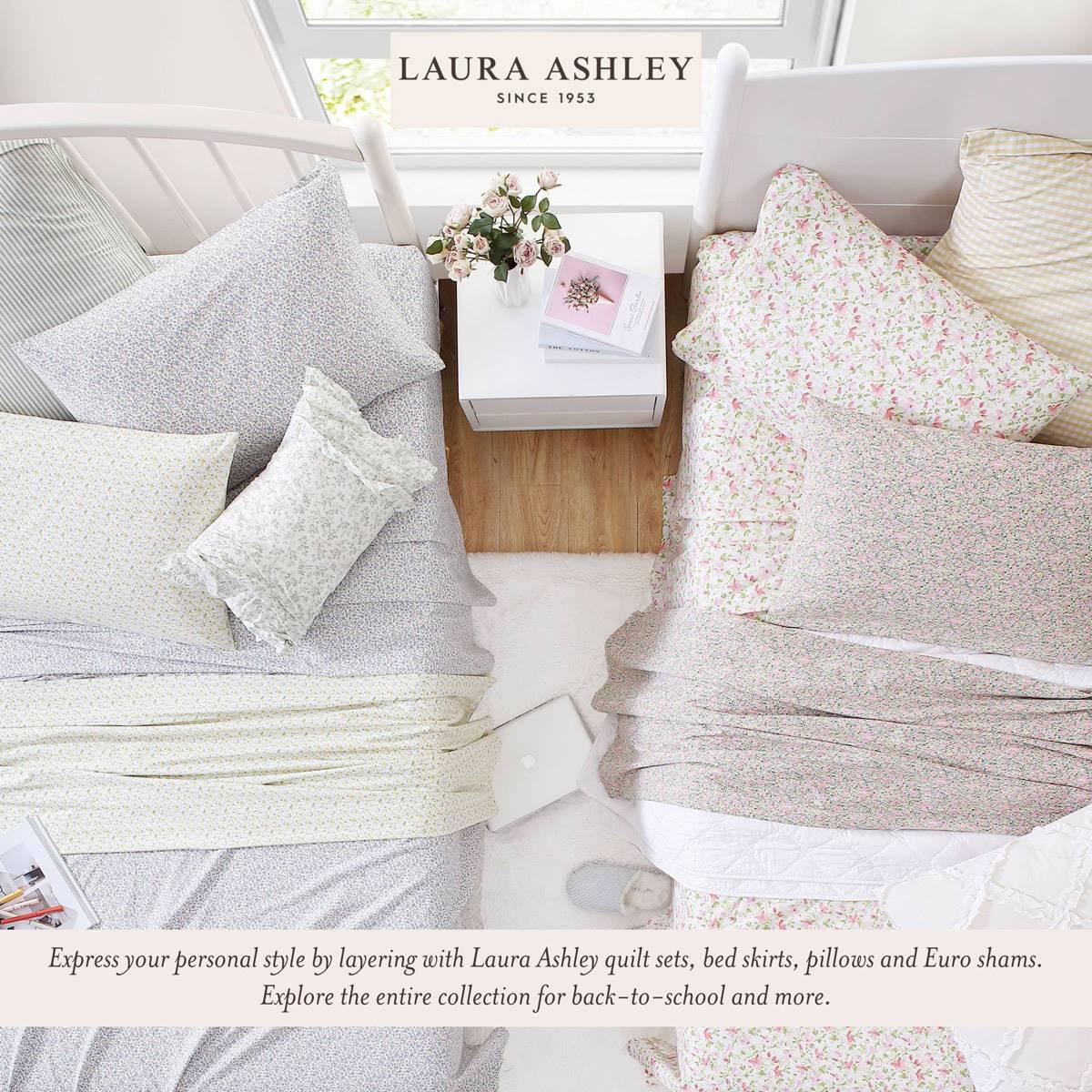 Laura Ashley Emogene 100% Cotton Orange Floral Sheet Set