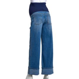 Womens Zoe + Phoebe Over The Belly High Rise Cuff Maternity Jeans