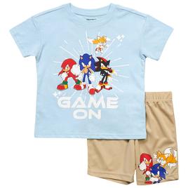 Boys (4-7) Sonic(tm) The Hedgehog Team Sonic(tm) Tee & Mesh Shorts Set