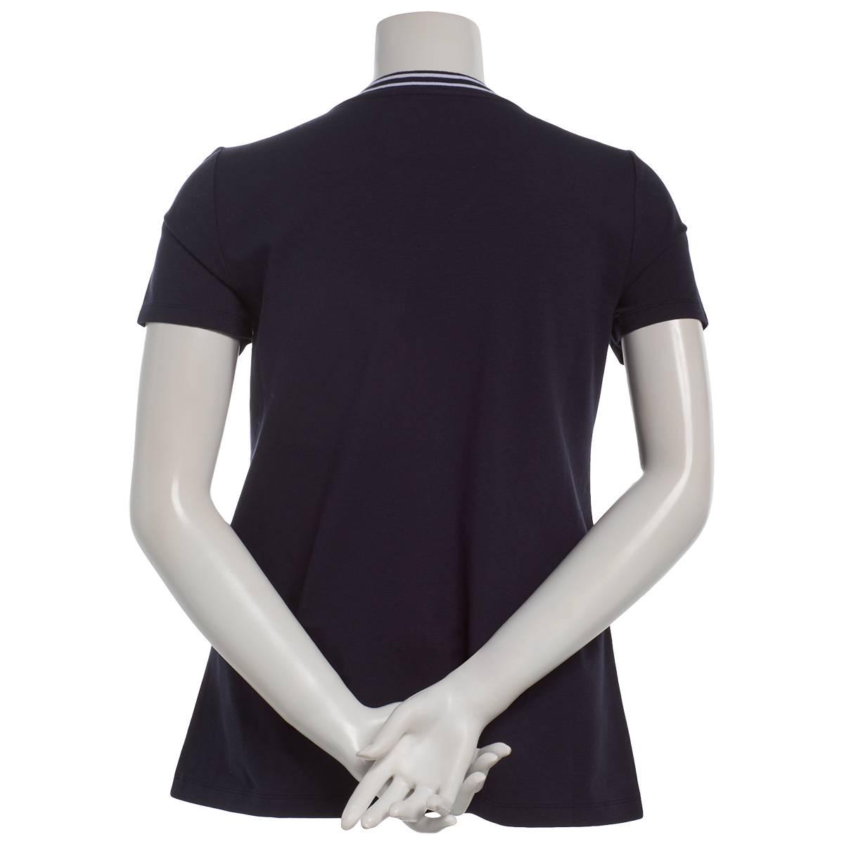 Womens Nautica Short Sleeve V Neck Tipped Tee