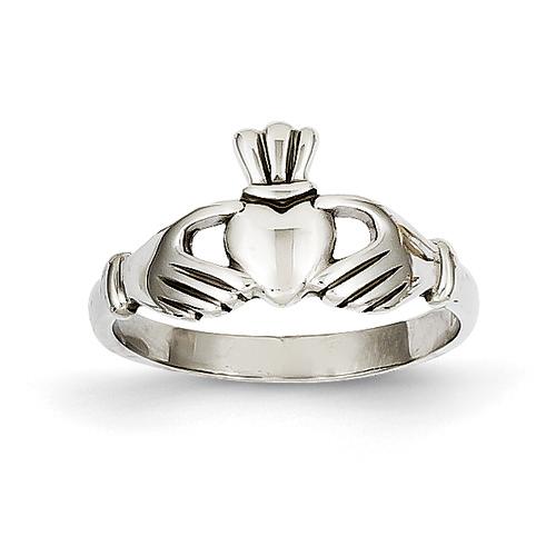 Gold Classics™ Thin 14kt. White Gold Claddagh Ring