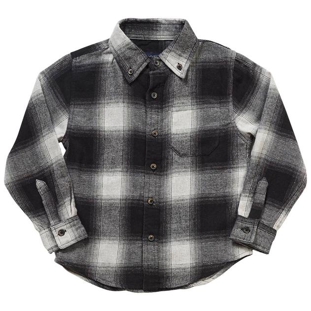 Boys (4-7) Architect® Jean Co. Flannel Shirt - Black/Charcoal