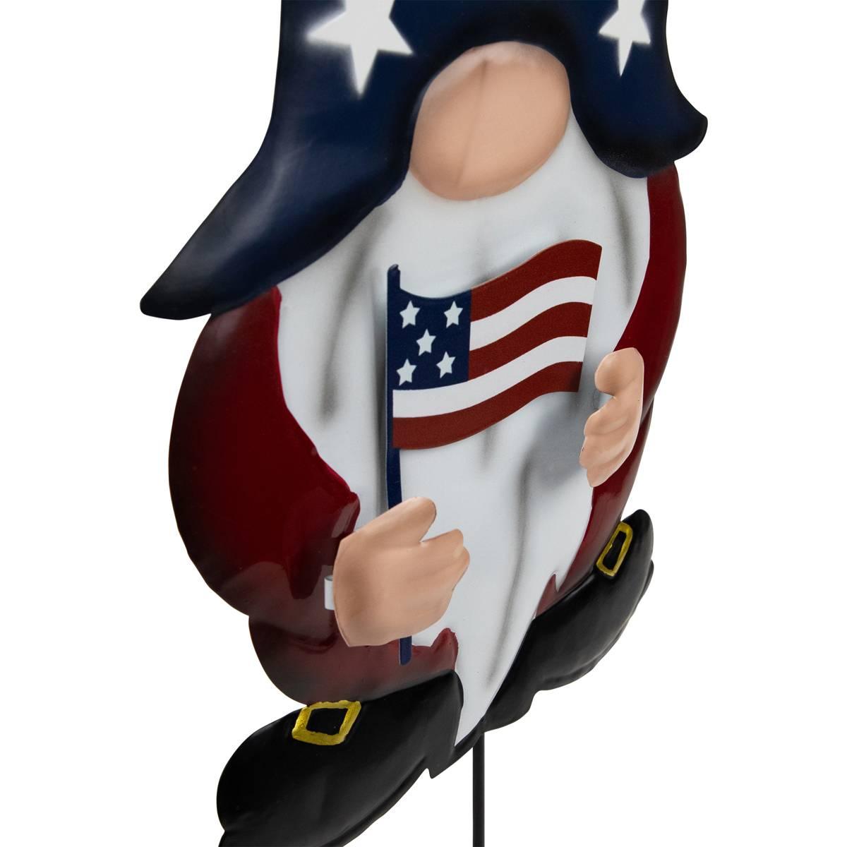 Northlight Seasonal USA Patriotic Gnome Garden Stakes - Set of 2