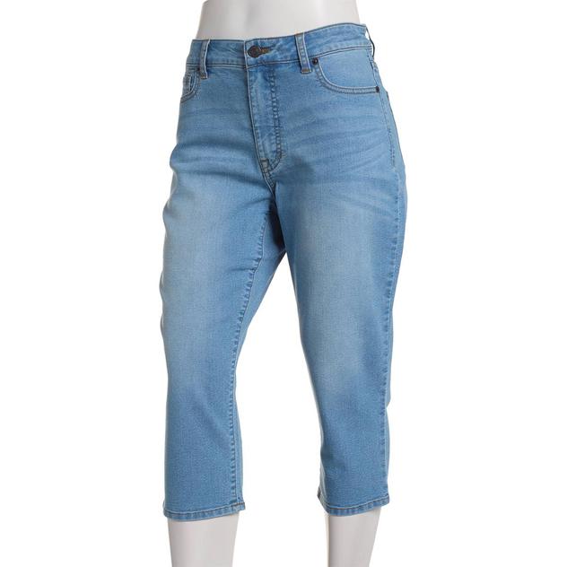 Womens Vintage United Jean High Rise Tummy Control Capri Jeans