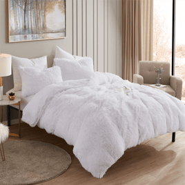 Sweet Home Collection Plush Shaggy 3pc. Comforter Set