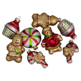 Northlight Seasonal 8 Gingerbread Men with Sweet Treat Ornaments