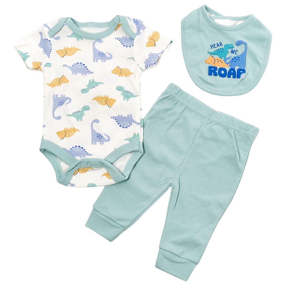 Baby Boy (NB-9M) baby views 3pc. Roar Turn Me Around Set