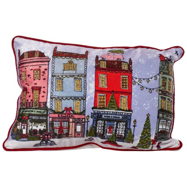 Christmas City Decorative Pillow - 12" x 18"