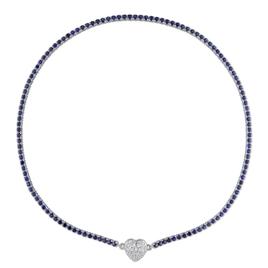 Sophia B Created Blue & White Sapphire Collar Necklace